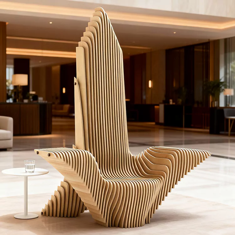 Parametric High Back Sculpture Accent Chair